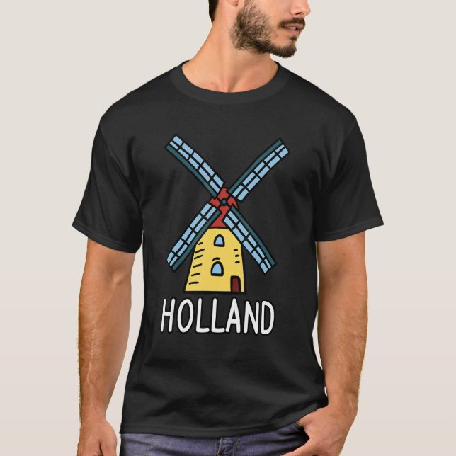 Camiseta Molino de viento Holanda Países Bajos 3 (Anverso)