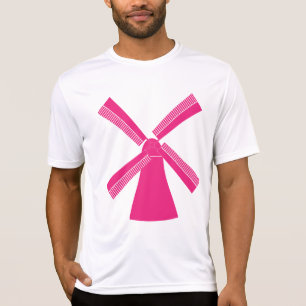 Camiseta Molino de viento rosa