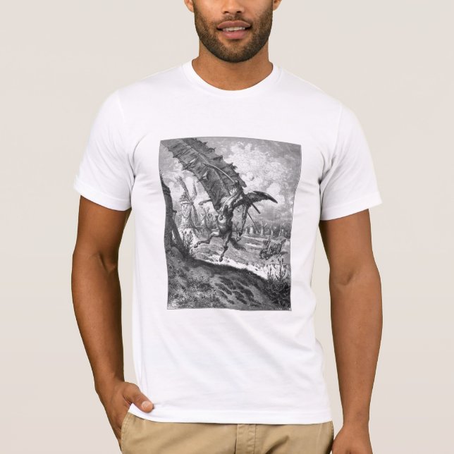 Camiseta Molinoes de viento que luchan (Anverso)