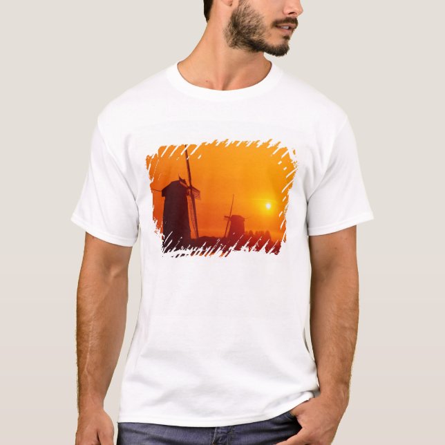 Camiseta Molinos de viento al atardecer, Schermerhorn, País (Anverso)