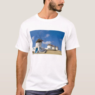 Camiseta Molinos de viento hermosos en la isla de Mykonos,