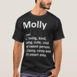 Camiseta MOLLY Definition Personalised Name Funny Gift<br><div class="desc">Definición MOLLY Nombre Personalizado Gracioso Regalo . Consulta nuestra selección de camisetas de cumpleaños para lo mejor en piezas únicas o personalizados hechas a mano de nuestras tiendas.</div>