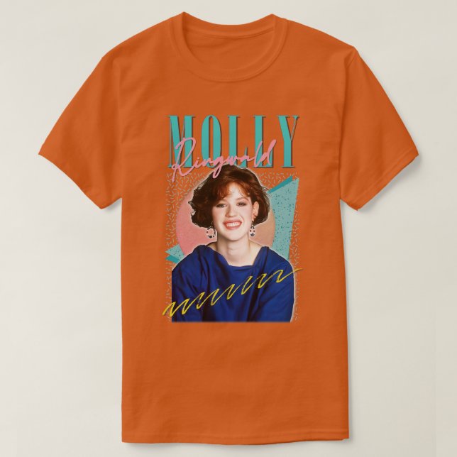 Camiseta Molly Ringwald 80 estilo retro diseño de fans (Diseño del anverso)