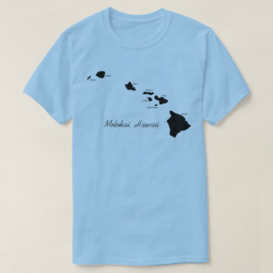 Camiseta Molokai Hawaii Con Islas Hawaianas
