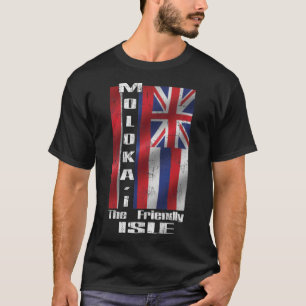 Camiseta MOLOKAI La Isla Amistosa - Diseño de la bandera h