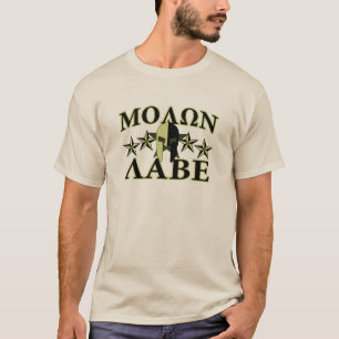 Camiseta Molon Labe Spartan Helmet 5 estrellas