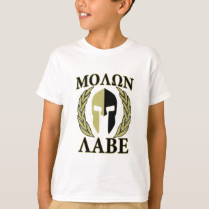 Camiseta Molon Labe Spartan Mask Laurelles Olive Green