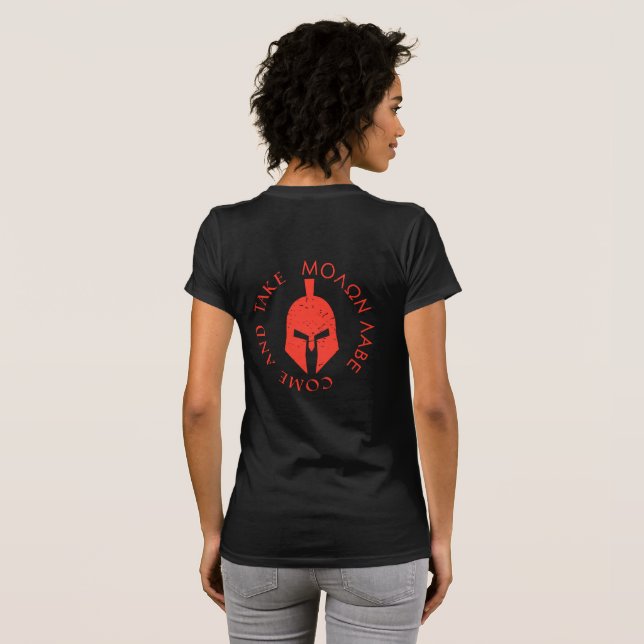Camiseta Molon Labe Ven y Toma Casco Espartano (Reverso completo)