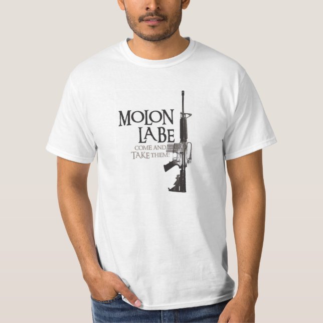 Camiseta Molon Labe - venido y los toma (Anverso)