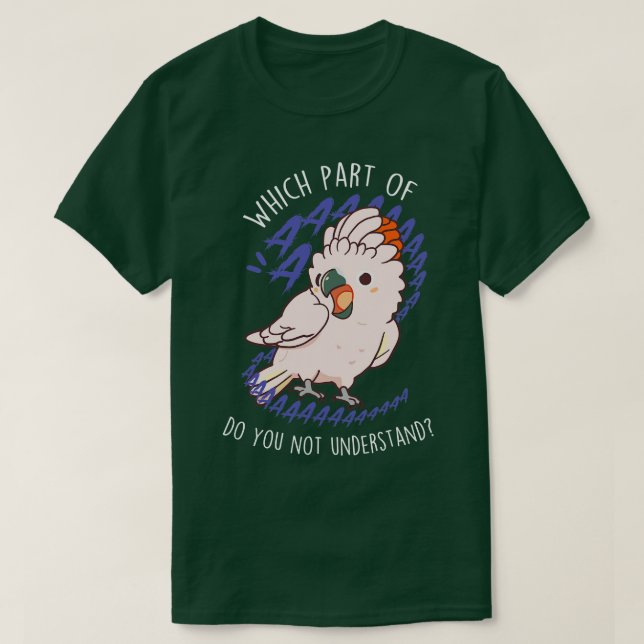 Camiseta Moluccan Cockatoo Parrot Aaaa (Diseño del anverso)