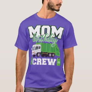 Camiseta Mom Birthday Crew Garbage Truck Family Matching Bi
