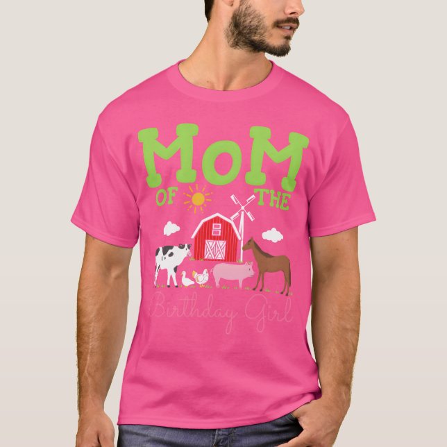 Camiseta Mom Birthday Farm Animals music gift (Anverso)