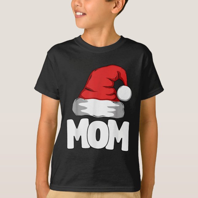 Camiseta Mom Christmas Santa Matching Family  (Anverso)