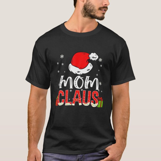Camiseta Mom Claus Christmas Light Christmas Decorations Pa (Anverso)