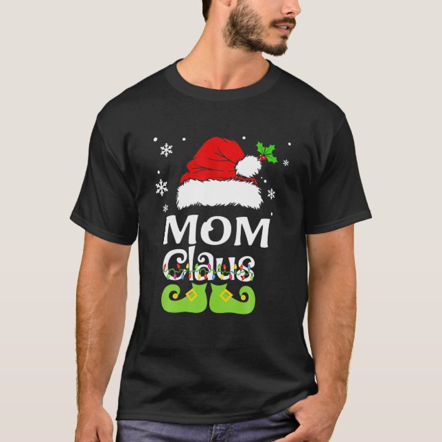 Camiseta Mom Claus , Family Matching Mom Claus Pajama (Anverso)