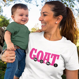 Camiseta ¡MOM DE G.O.A.T! - Impresión Gráfica Cute Para Mam