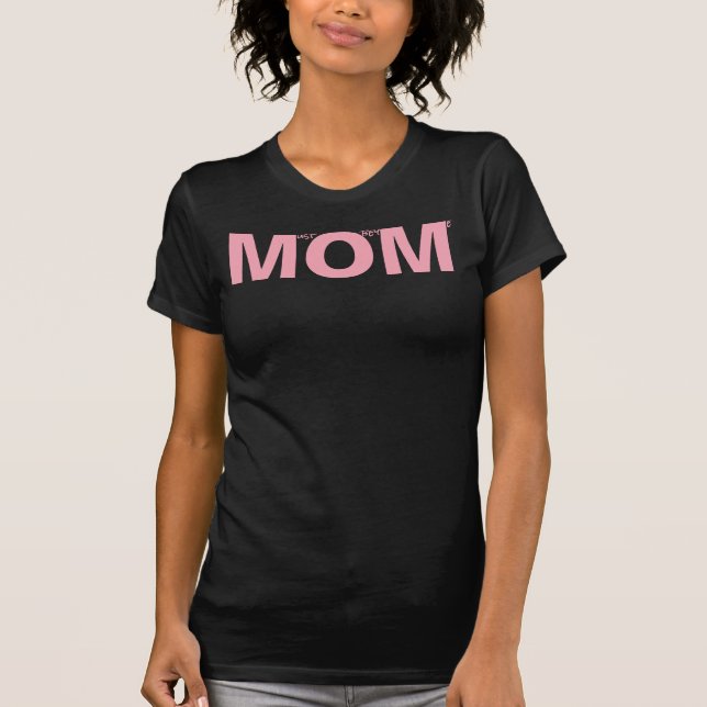 Camiseta MOM (debe obedecerme) rosa (Anverso)