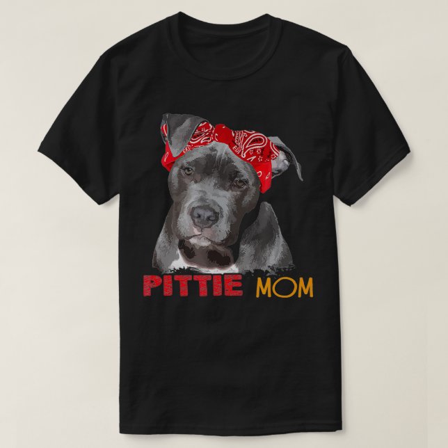 Camiseta Mom Doggie Wife Dog Owner Pitbull Pittie  (Diseño del anverso)