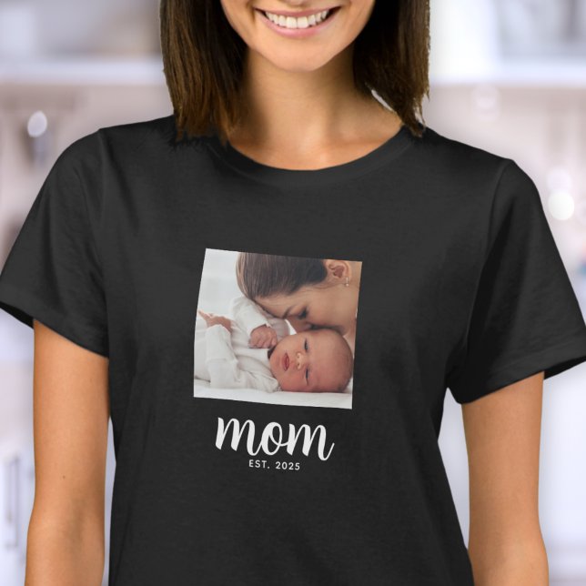 Camiseta Mom Established Photo Mother's Day (Subido por el creador)