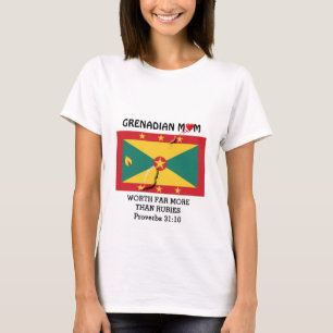 CAMISETA MOM GRENADIENSE VALE MÁS QUE RÚBITOS PROVERBS 31