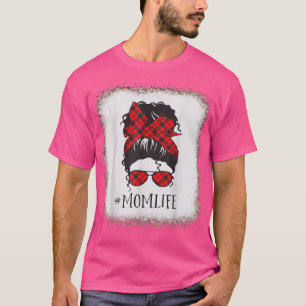 Camiseta Mom Life Buffalo Plaid, Matching Family Leopard Bl