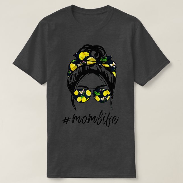 Camiseta Mom Life s for women yellow lemon Sunglasses & Ban (Diseño del anverso)