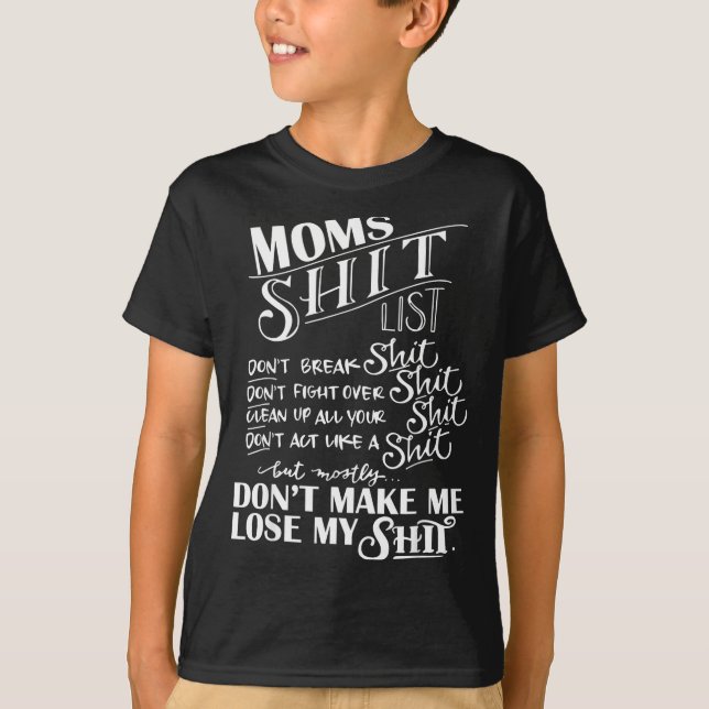 Camiseta Mom List Momlife Funny Mom Mothers Day  (Anverso)