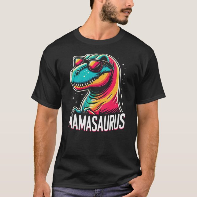 Camiseta Mom Mamasaurus T Rex Dinosaur Birthday Dinosaur Mo (Anverso)