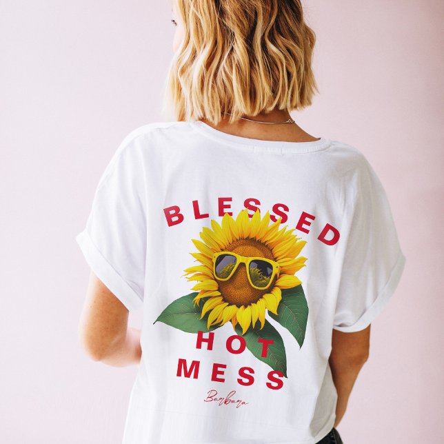 CAMISETA MOM MODERNO MODERNO VERANO BENDIDA DE HOT MESS (Subido por el creador)