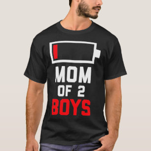 Camiseta Mom of 2 Boys Gift From Son Mothers Day Birthday