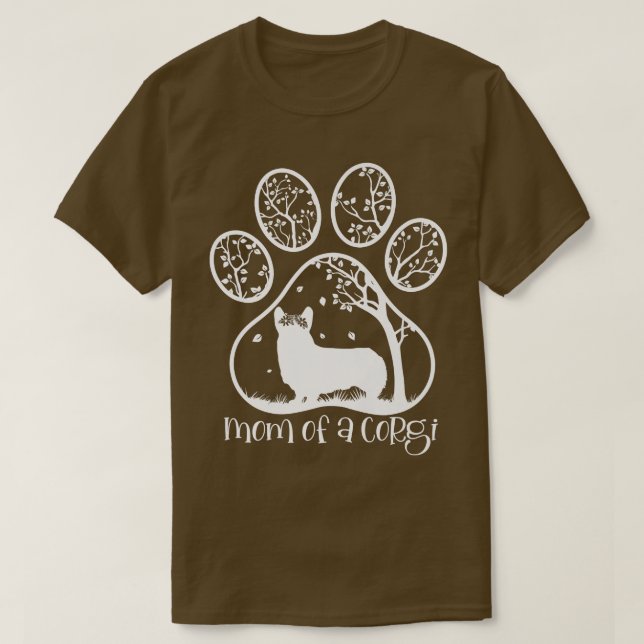 Camiseta Mom Of A Corgi, Funny Dog Mom1187 (Diseño del anverso)