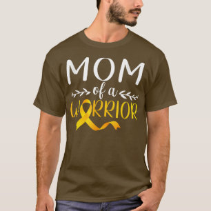 Camiseta Mom Of A Warrior Childhood Cancer Awareness Suppor