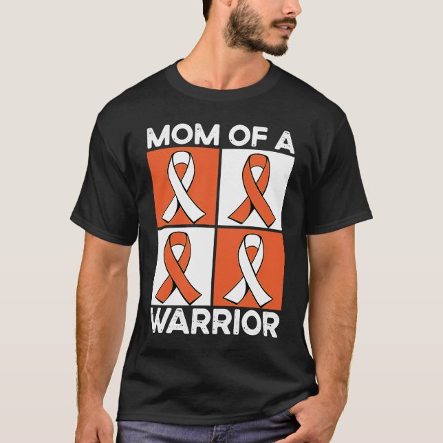 Camiseta Mom Of A Warrior Support Squad Leukemia Awareness (Anverso)