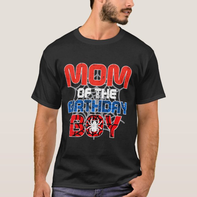 Camiseta Mom Of Birthday Boy Sder Bday Party Family Matchin (Anverso)