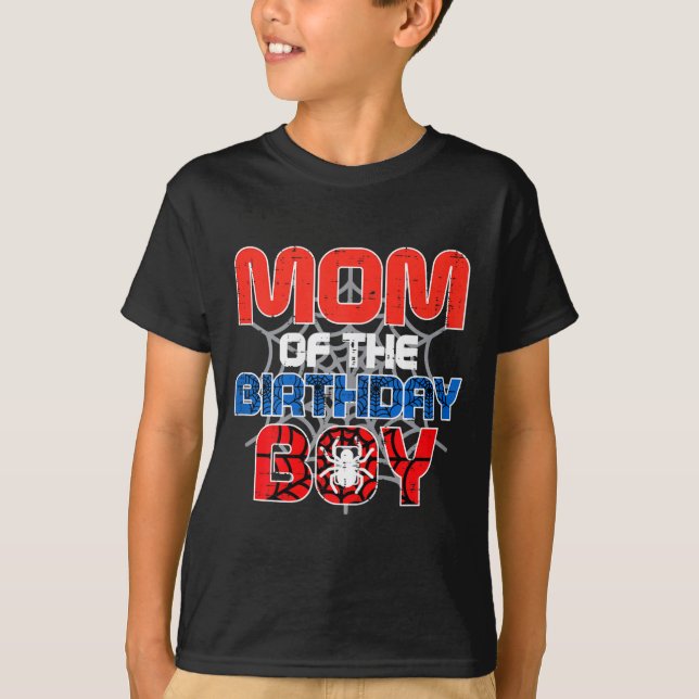 Camiseta Mom Of Birthday Boy Sder Bday Party Family Matchin (Anverso)