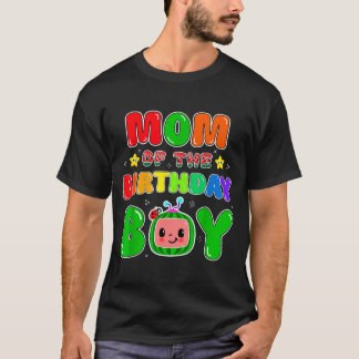 Camiseta Mom Of The Birthday Boy Funny Melon Family Party M