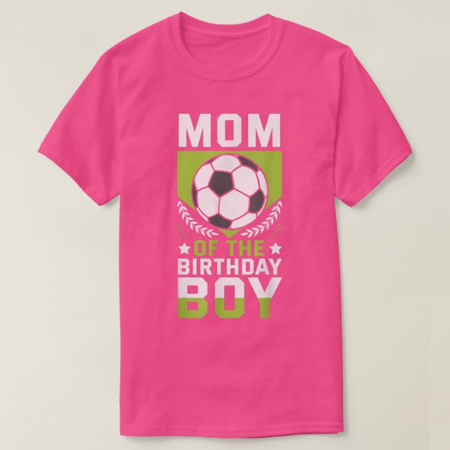 Camiseta Mom of the Birthday Boy Soccer Player Bday Team Pa (Diseño del anverso)