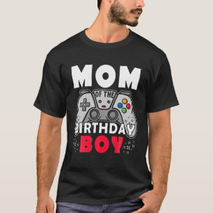 Camiseta Mom Of The Birthday Boy Time To Level Up Video Gam