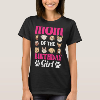 Camiseta Mom Of The Birthday Girl Dog Paw Bday Party