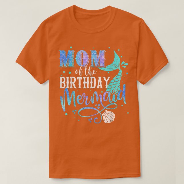 Camiseta Mom Of The Birthday Mermaid Family Matching Party  (Diseño del anverso)