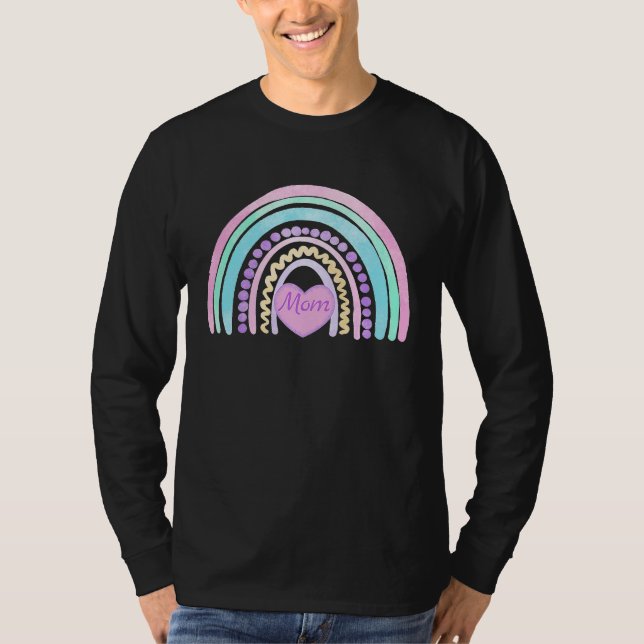 Camiseta Mom Pastel Rainbow (Anverso)