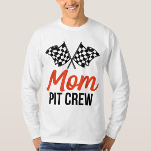 Camiseta Mom Pit Crew Funny Hosting Car Race Party Birday