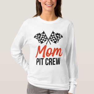 Camiseta Mom Pit Crew Funny Hosting Car Race Party Birday