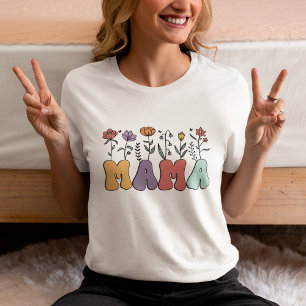 Camiseta Mom Retro Floral Gift for Mom
