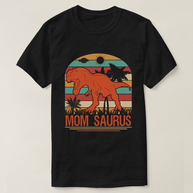 Camiseta MOM SAURUS Dinosaur Vintage (Diseño del anverso)
