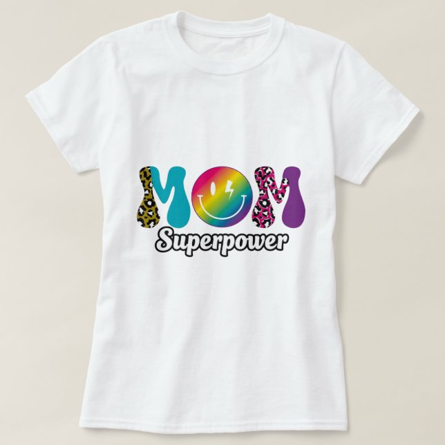Camiseta Mom Superpower Graphic Women’s Tri-Blend T-Shirt  (Diseño del anverso)