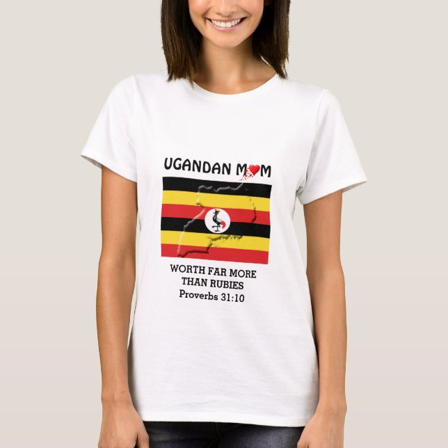 Camiseta MOM UGANDÉS VALE Más Que PROVERBS DE Rubies 31 (Anverso)