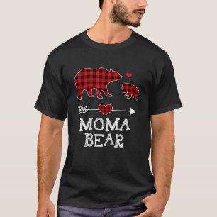 Camiseta Moma Bear Búfalo Tapado Red Buffalo Plaid Family