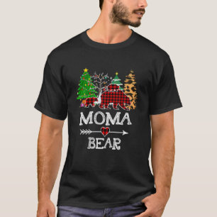 Camiseta Moma Bear , Red Buffalo Plaid Moma Bear Pajama