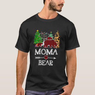 Camiseta Moma Bear , Red Buffalo Plaid Moma Bear Pajama